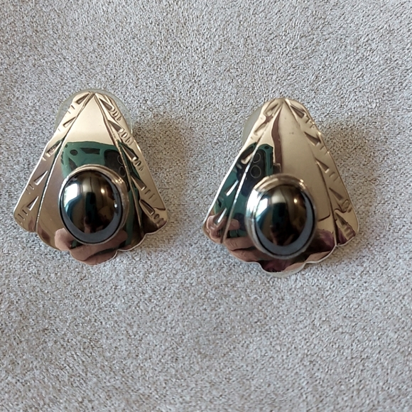 Classic QVC SW sterling & hematite earrings - Picture 1 of 5